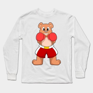 Bear as Boxer with Boxing gloves Long Sleeve T-Shirt